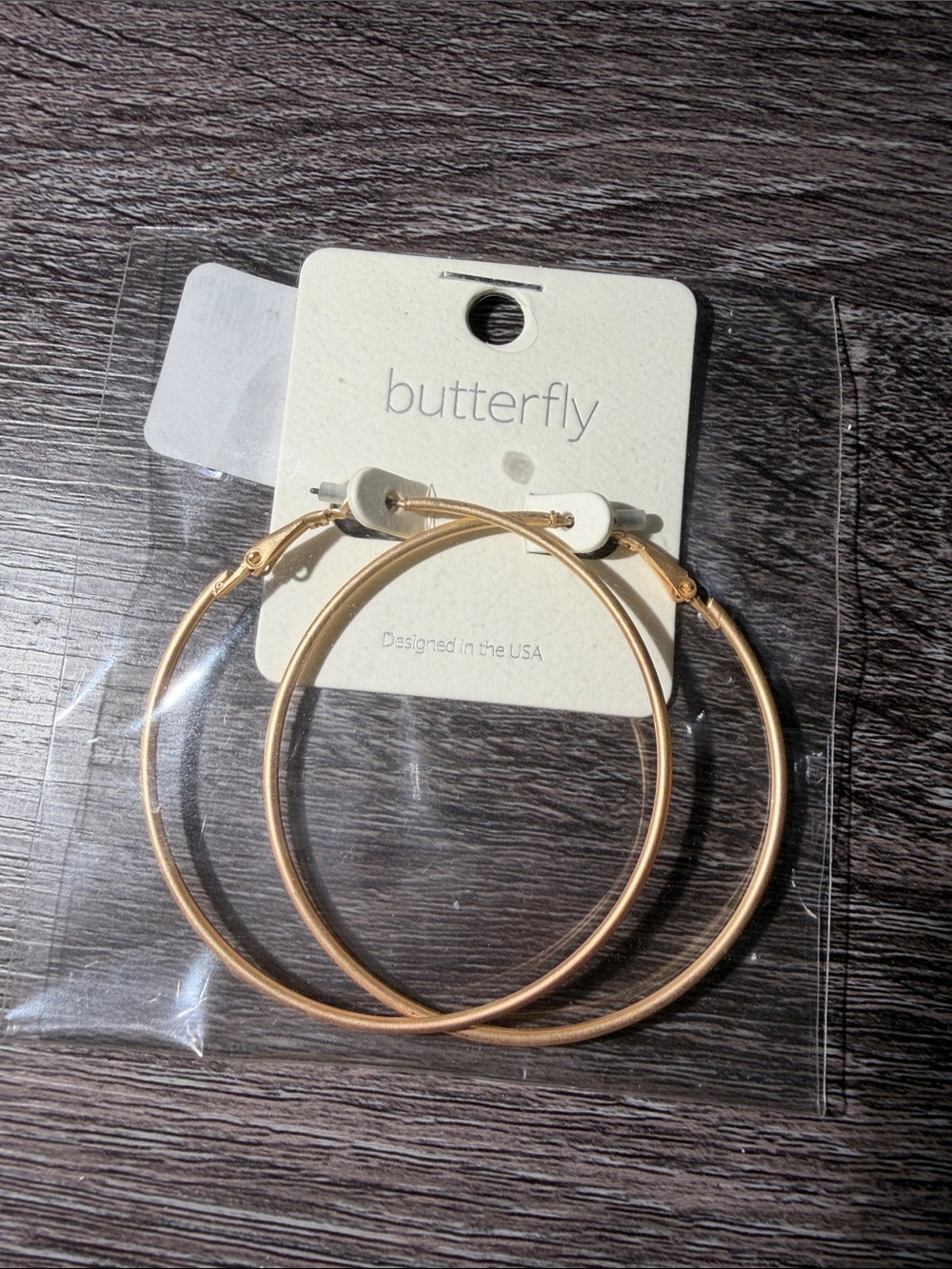 Butter Rose Gold Hoop Earrings - Slim Round Hoops